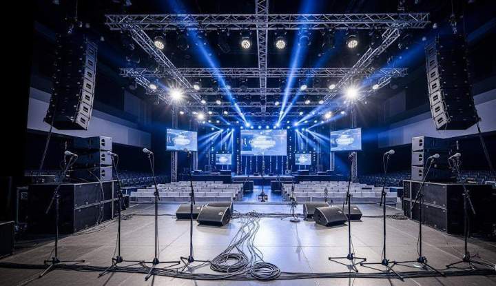 Professional sound and AV production rig used by DJ Garret