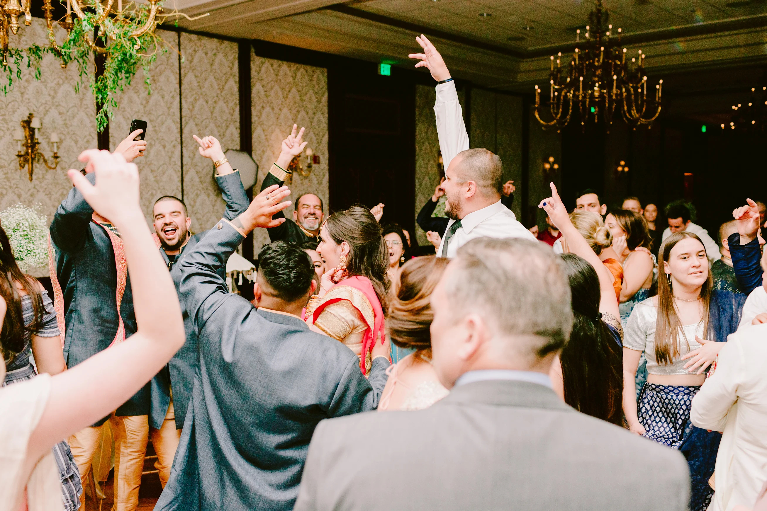 Multicultural fusion wedding reception
